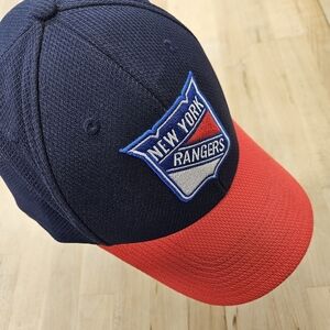 New York Rangers Adidas Two Tone Navy Red Fitted Hat Large X-Large
